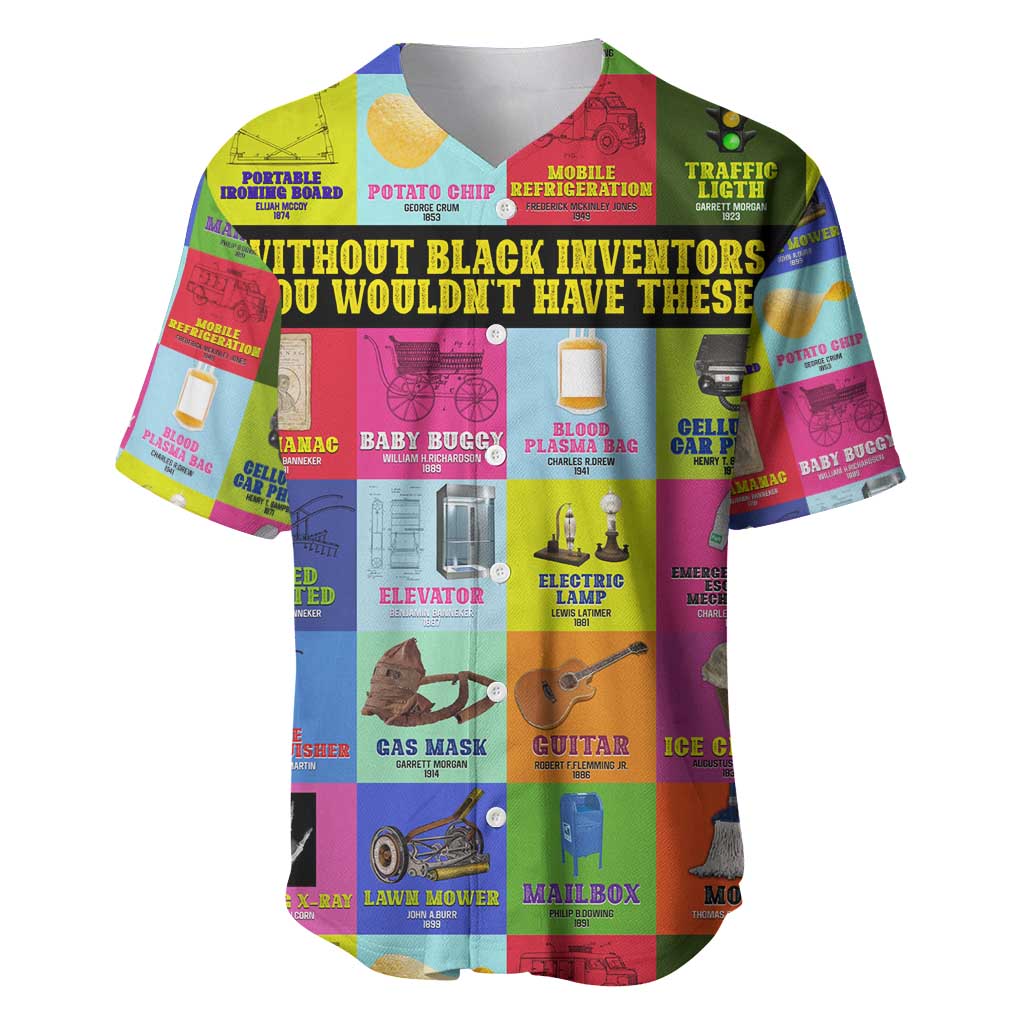 Black Inventions Baseball Jersey African-American Inventors