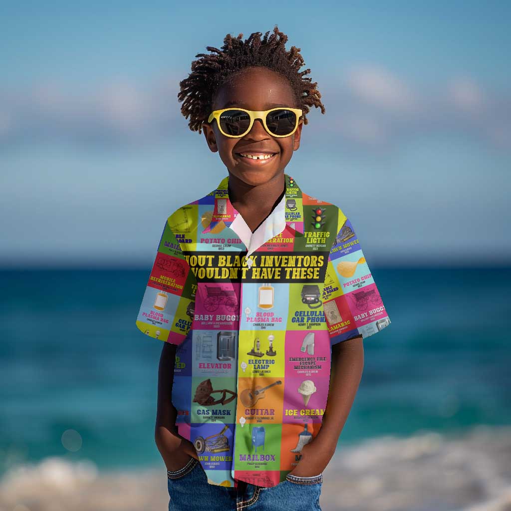 Black Inventions Kid Hawaiian Shirt African-American Inventors