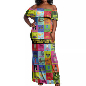 Black Inventions Off Shoulder Maxi Dress African-American Inventors