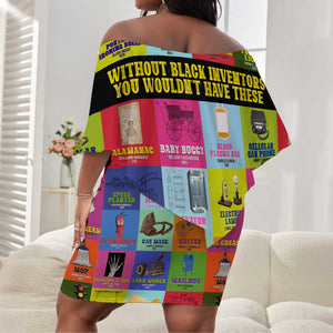 Black Inventions Off Shoulder Short Dress African-American Inventors