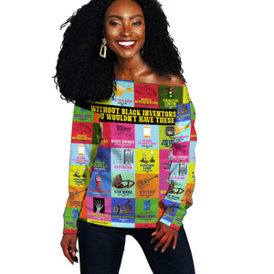 Black Inventions Off Shoulder Sweater African-American Inventors