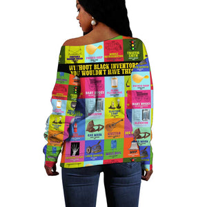 Black Inventions Off Shoulder Sweater African-American Inventors