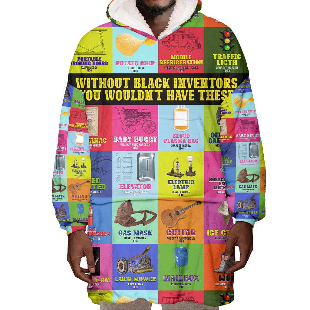 Black Inventions Wearable Blanket Hoodie African-American Inventors