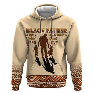 Black Father Hoodie African Father with Son and Daughter