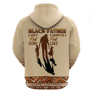 Black Father Hoodie African Father with Son and Daughter