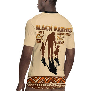 Black Father Rugby Jersey African Father with Son and Daughter