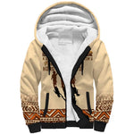 Black Father Sherpa Hoodie African Father with Son and Daughter