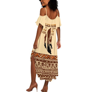 Black Father Summer Maxi Dress African Father with Son and Daughter