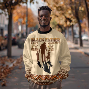 Black Father Sweatshirt African Father with Son and Daughter