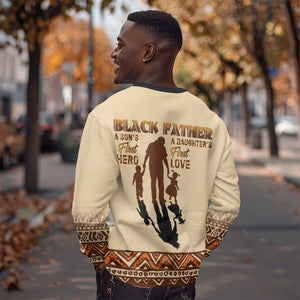 Black Father Sweatshirt African Father with Son and Daughter