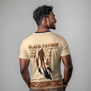 Black Father T shirt African Father with Son and Daughter