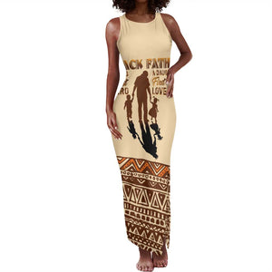 Black Father Tank Maxi Dress African Father with Son and Daughter