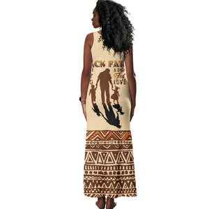 Black Father Tank Maxi Dress African Father with Son and Daughter