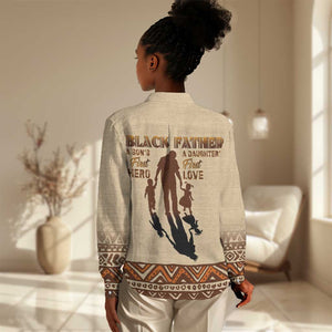 Black Father Women Casual Shirt African Father with Son and Daughter