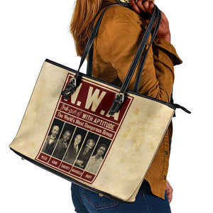 The World's Most Dangerous Group Leather Tote Bag