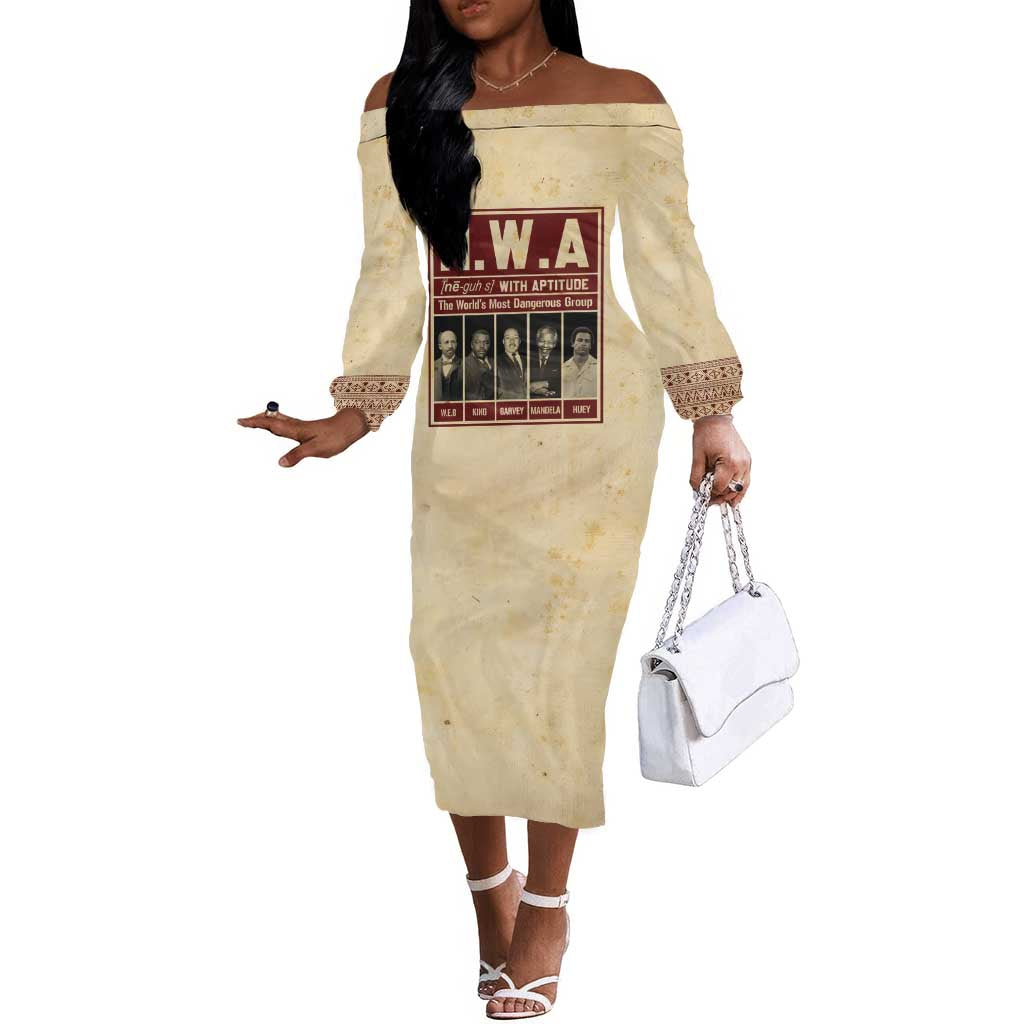 The World's Most Dangerous Group Off The Shoulder Long Sleeve Dress