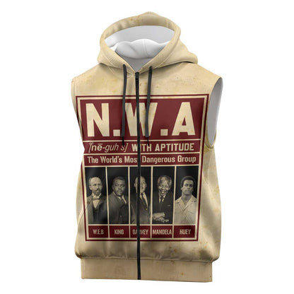 The World's Most Dangerous Group Sleeveless Zip Hoodie - African Pride