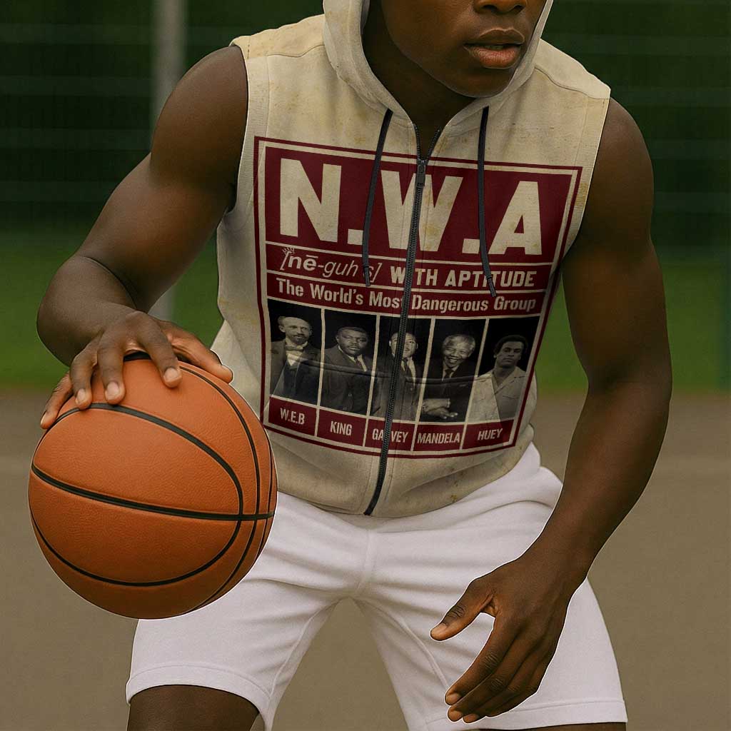 The World's Most Dangerous Group Sleeveless Zip Hoodie - African Pride