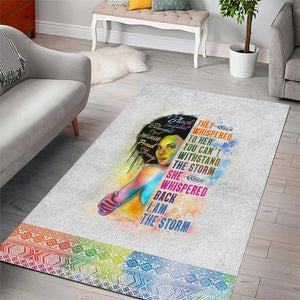 Black Girl I Am The Storm Area Rug African American Women