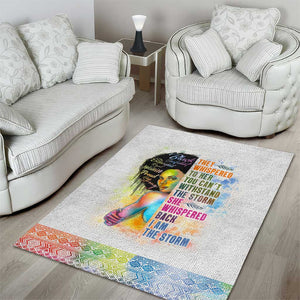 Black Girl I Am The Storm Area Rug African American Women