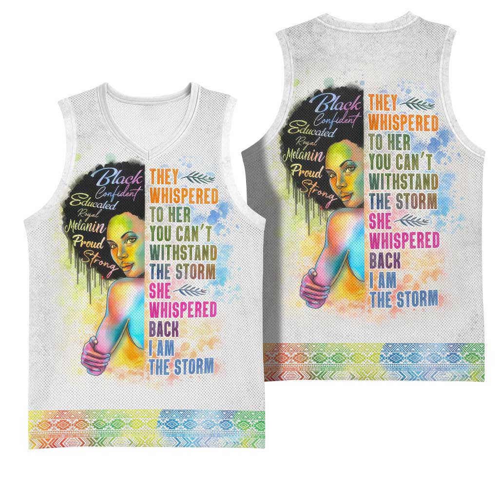 Black Girl I Am The Storm Basketball Jersey African American Women DT02