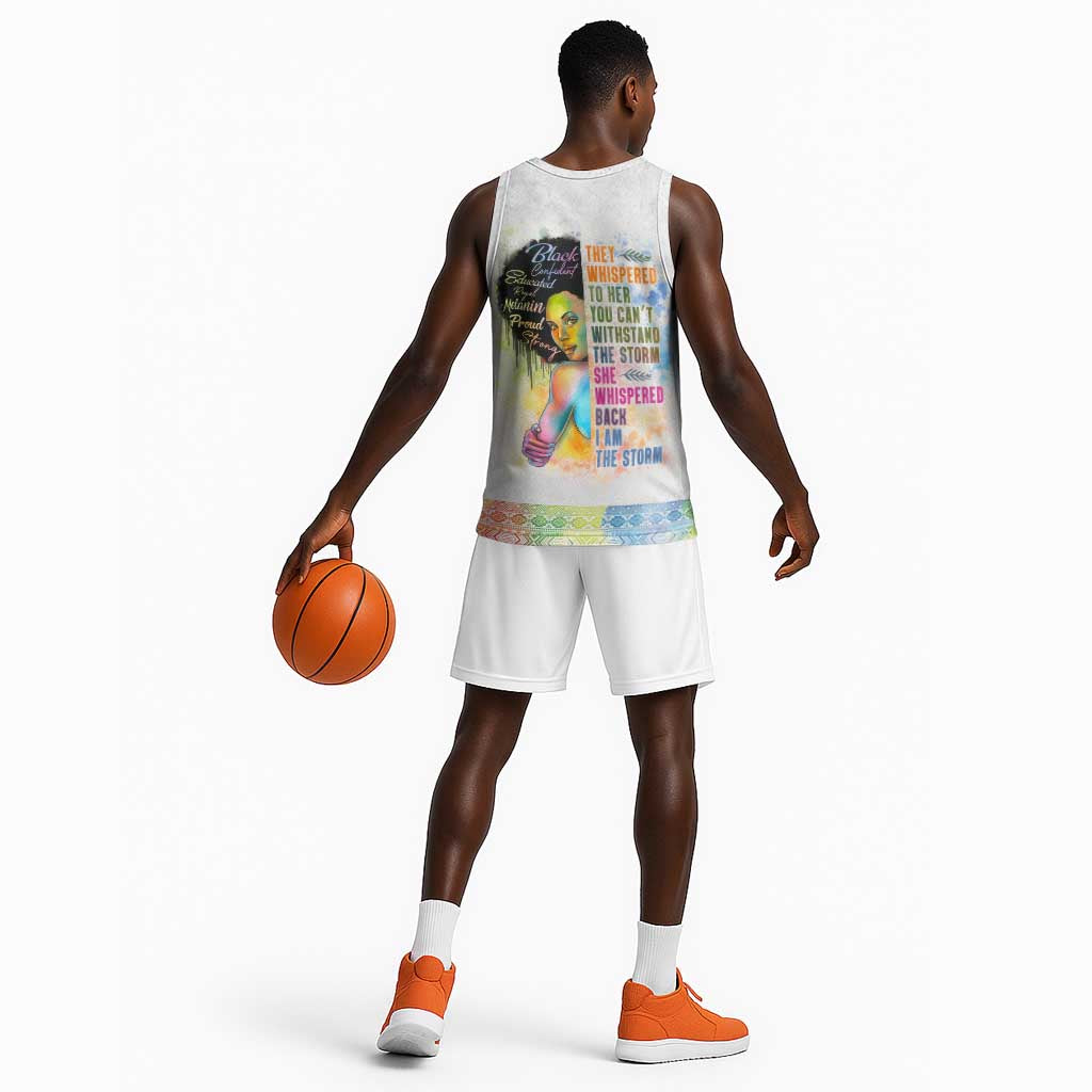 Black Girl I Am The Storm Basketball Jersey African American Women DT02