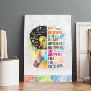 Black Girl I Am The Storm Canvas Wall Art African American Women