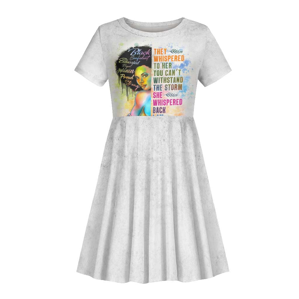 Black Girl I Am The Storm Kid Short Sleeve Dress African American Women