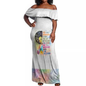 Black Girl I Am The Storm Off Shoulder Maxi Dress African American Women