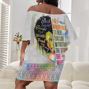 Black Girl I Am The Storm Off Shoulder Short Dress African American Women