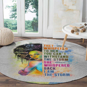 Black Girl I Am The Storm Round Carpet African American Women