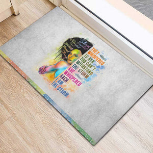 Black Girl I Am The Storm Rubber Doormat African American Women