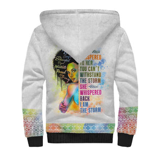 Black Girl I Am The Storm Sherpa Hoodie African American Women