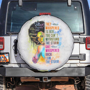 Black Girl I Am The Storm Spare Tire Cover African American Women