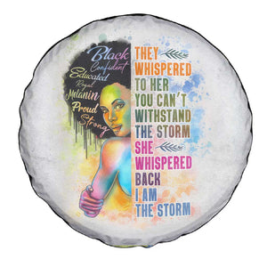 Black Girl I Am The Storm Spare Tire Cover African American Women