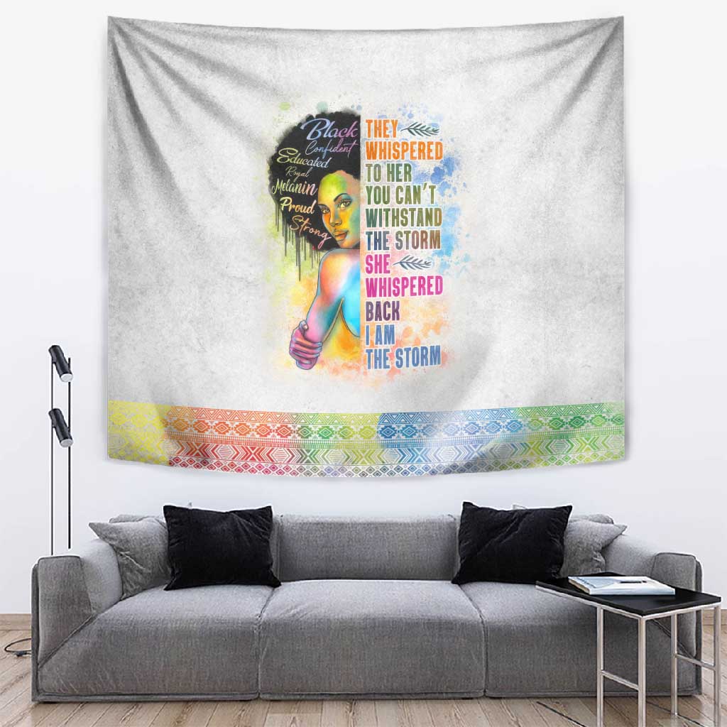 Black Girl I Am The Storm Tapestry African American Women