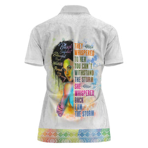 Black Girl I Am The Storm Women Polo Shirt African American Women