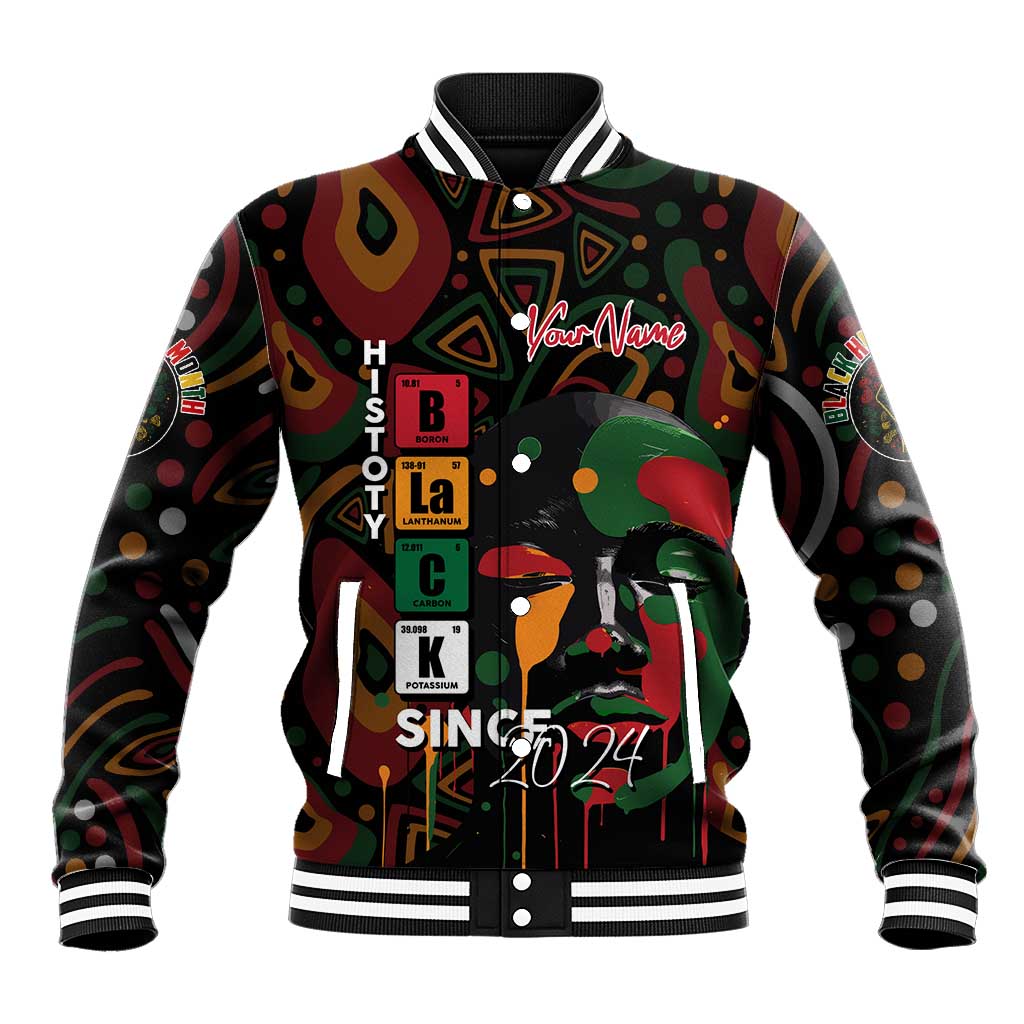 Personalized Black History Month Baseball Jacket Since 2024 Chemistry Style DT02