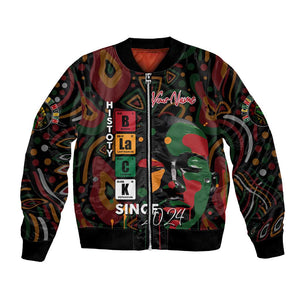 Personalized Black History Month Bomber Jacket Since 2024 Chemistry Style