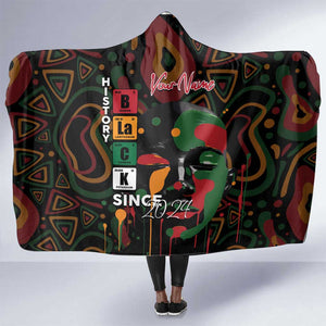 Personalized Black History Month Hooded Blanket Since 2024 Chemistry Style