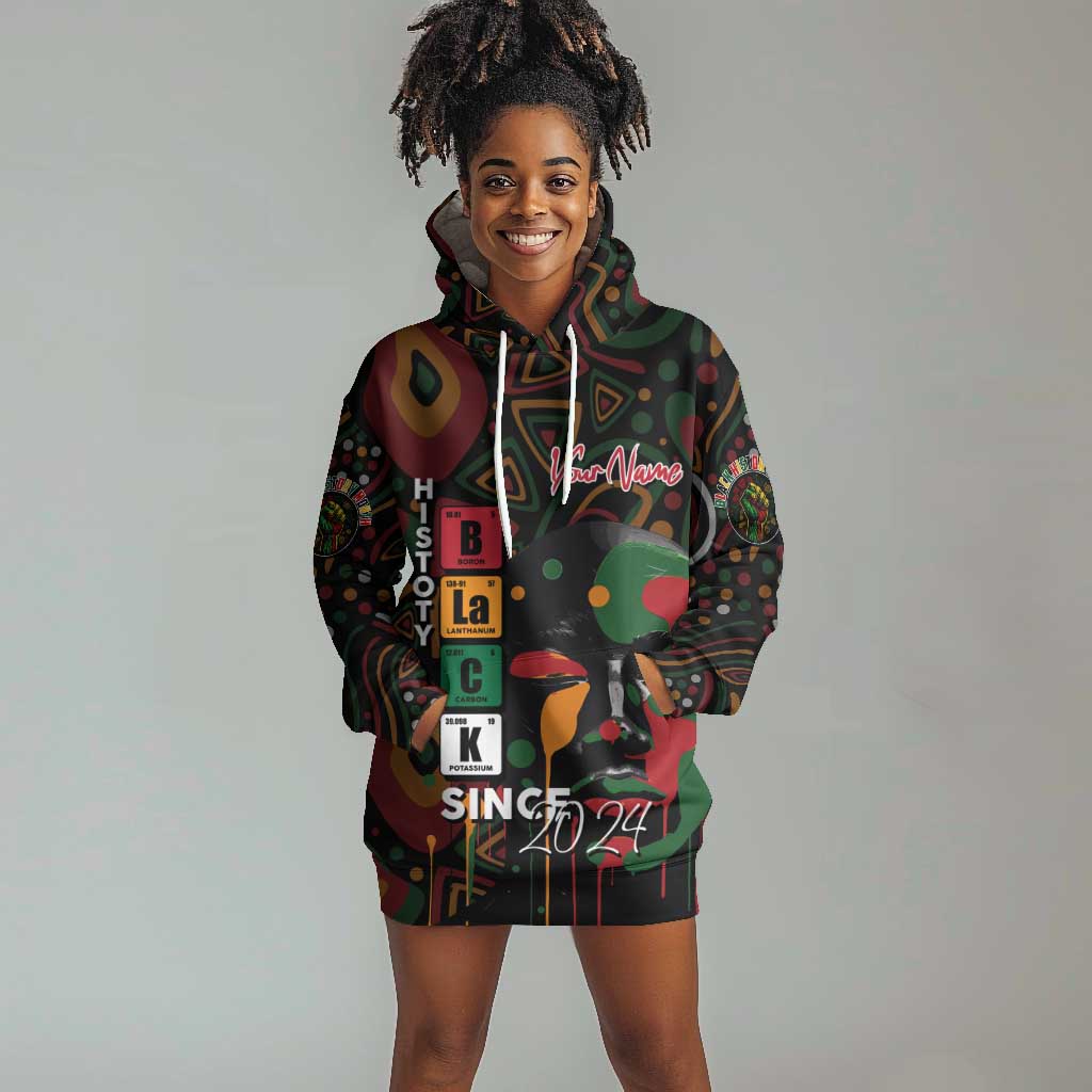 Personalized Black History Month Hoodie Dress Since 2024 Chemistry Style