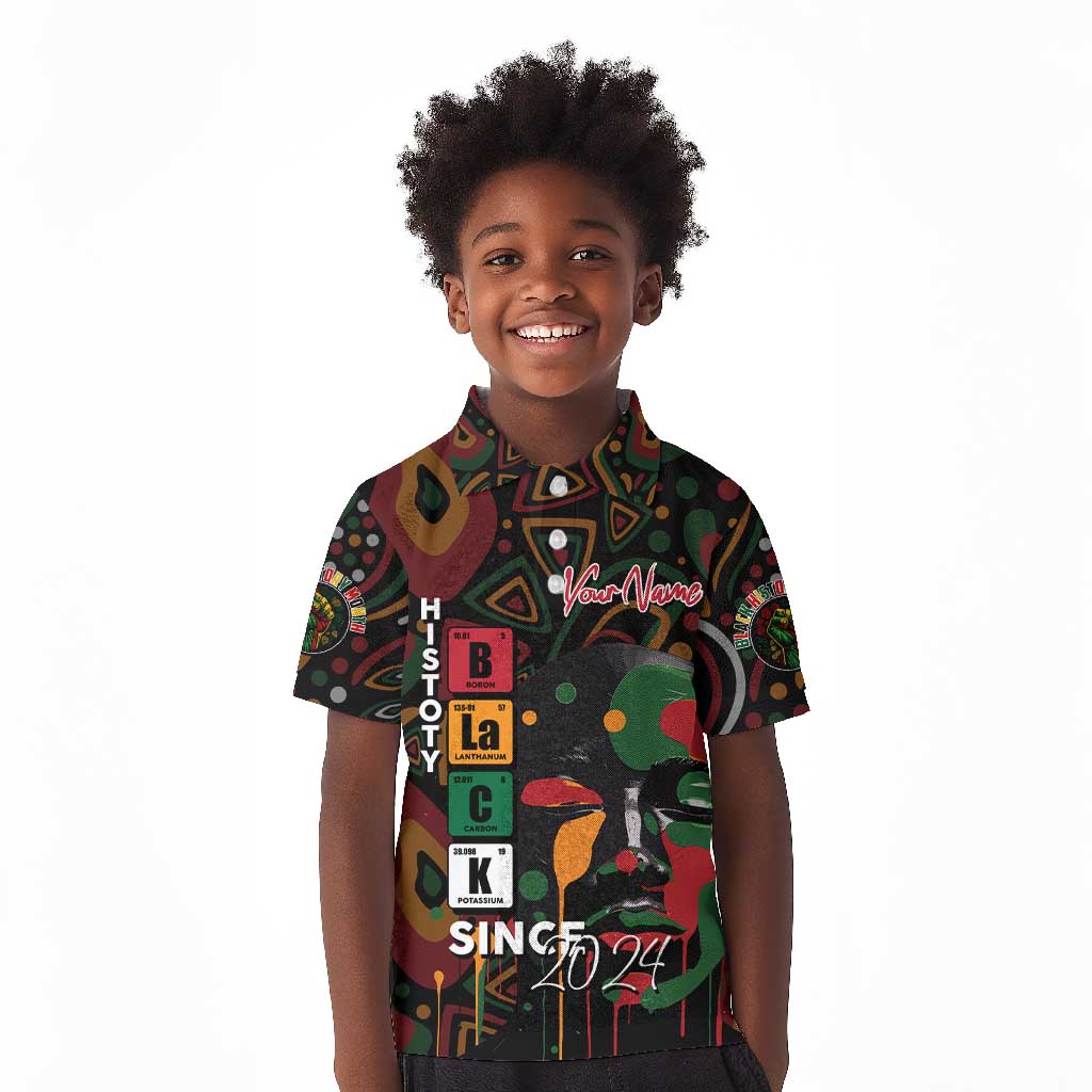 Personalized Black History Month Kid Polo Shirt Since 2024 Chemistry Style