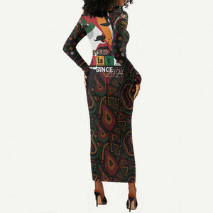 Personalized Black History Month Long Sleeve Bodycon Dress Since 2024 Chemistry Style