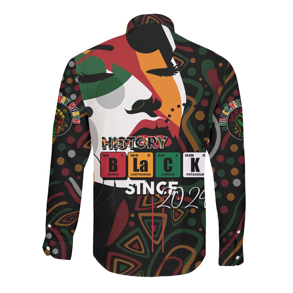 Personalized Black History Month Long Sleeve Button Shirt Since 2024 Chemistry Style