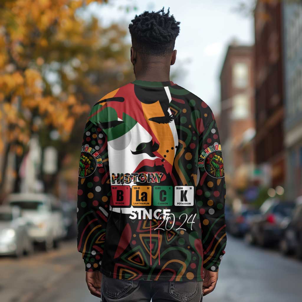 Personalized Black History Month Long Sleeve Shirt Since 2024 Chemistry Style DT02