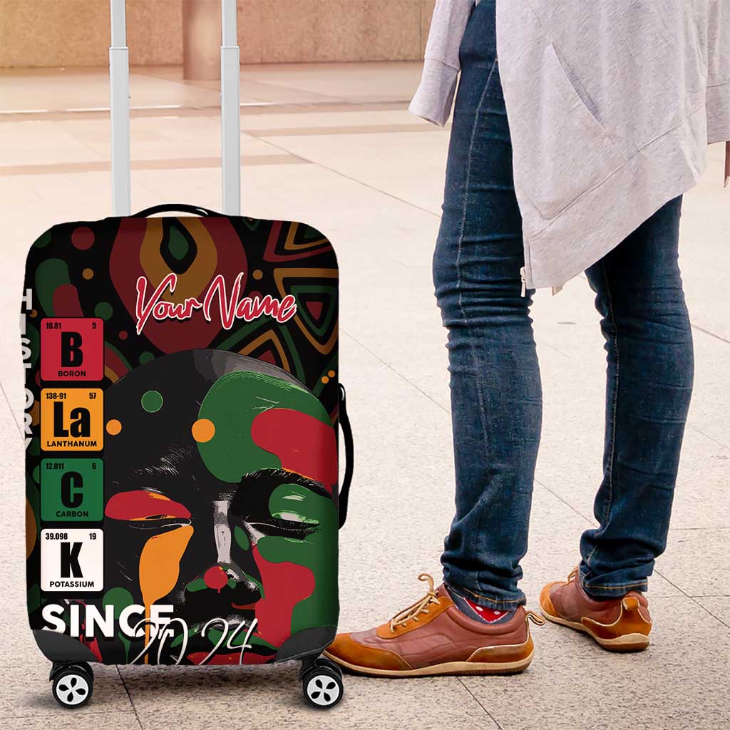 Personalized Black History Month Luggage Cover Since 2024 Chemistry Style