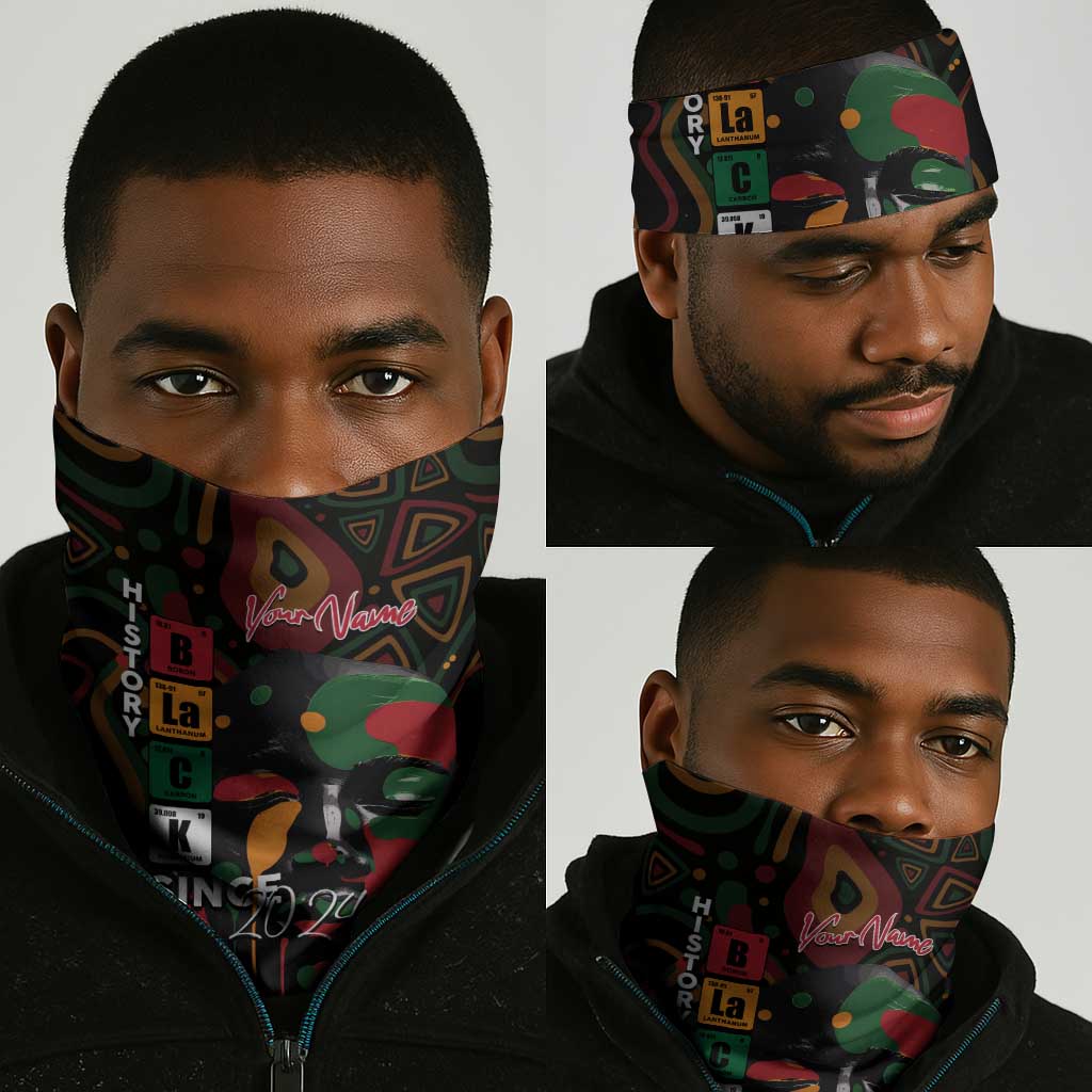 Personalized Black History Month Neck Gaiter Since 2024 Chemistry Style DT02
