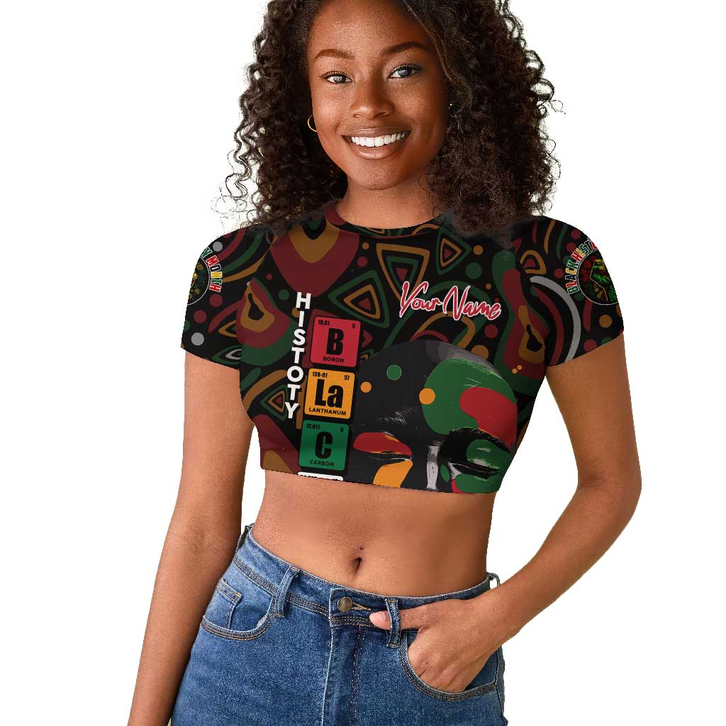 Personalized Black History Month Raglan Cropped T shirt Since 2024 Chemistry Style