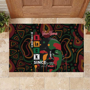 Personalized Black History Month Rubber Doormat Since 2024 Chemistry Style