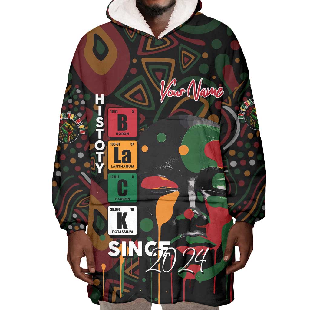 Personalized Black History Month Wearable Blanket Hoodie Since 2024 Chemistry Style